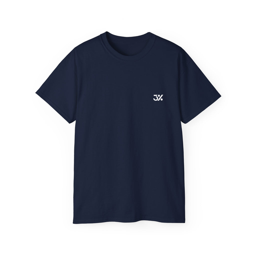 3% Minimalist Logo T‑Shirt — Bold Numeric Graphic Tee
