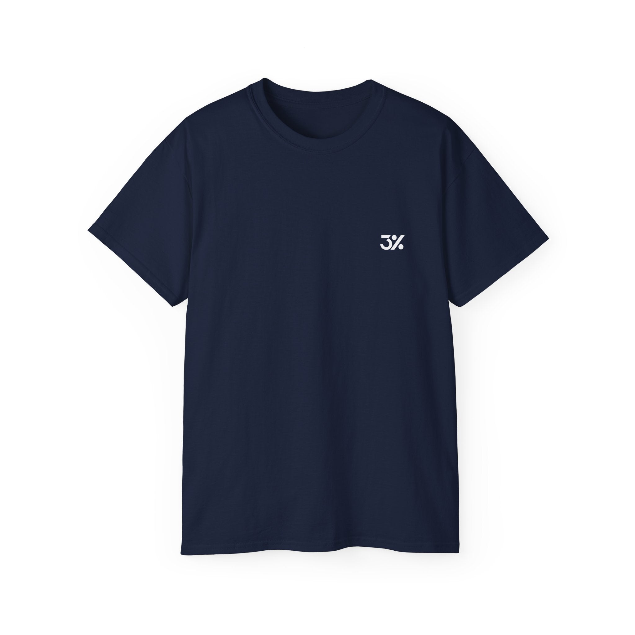 3% Minimalist Logo T‑Shirt — Bold Numeric Graphic Tee