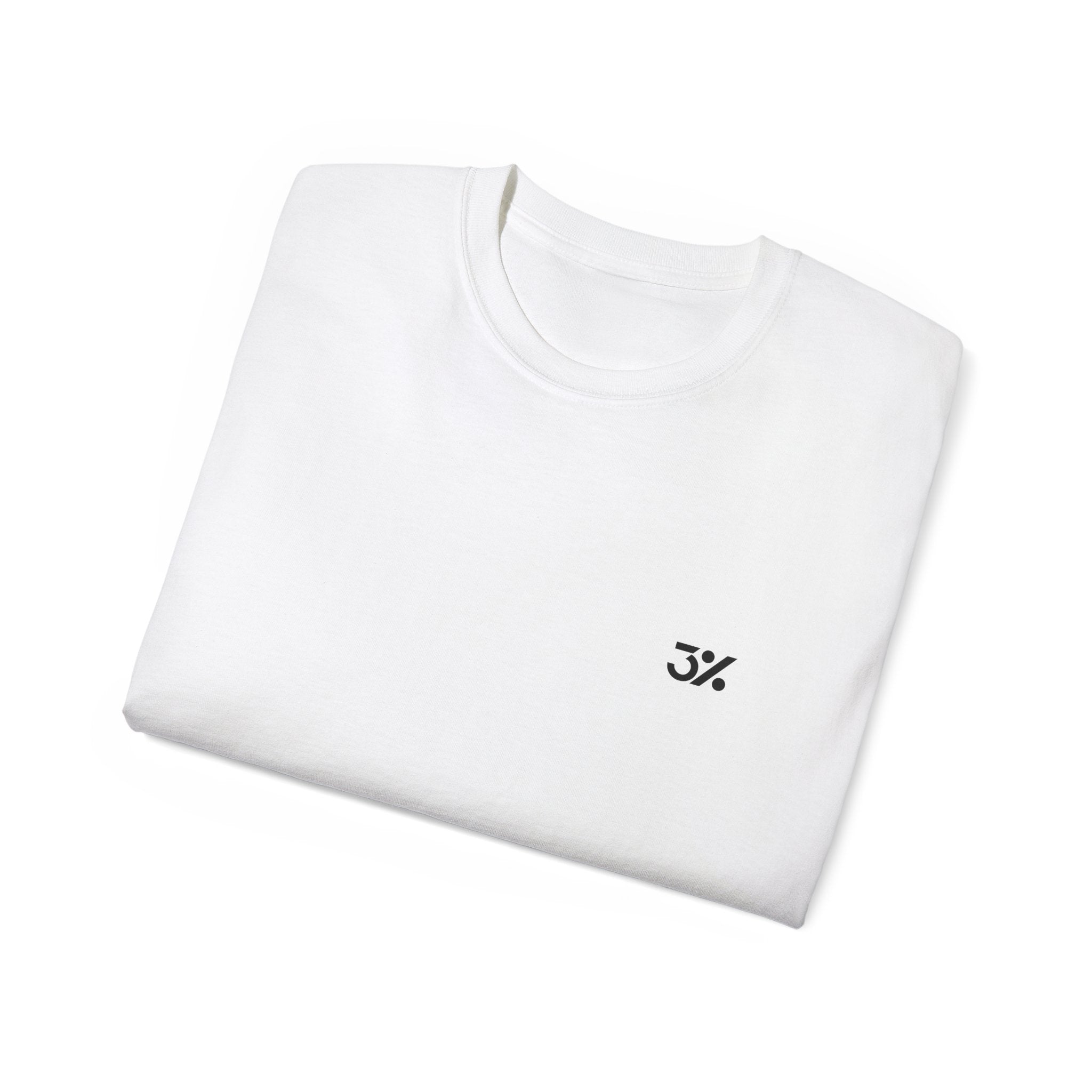 3% Minimalist Logo T‑Shirt — Bold Numeric Graphic Tee