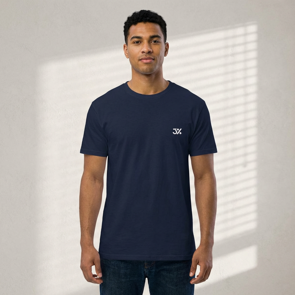 3% Minimalist Logo T‑Shirt — Bold Numeric Graphic Tee