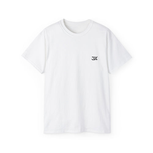 3% Minimalist Logo T‑Shirt — Bold Numeric Graphic Tee